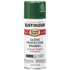 12 OZ Stops Rust Protective Enamel Spray Paint - Gloss Hunter Green