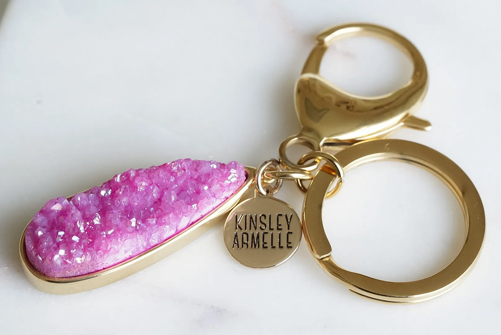 Accessory Collection - Blush Quartz Drop Keychain (Ambassador)