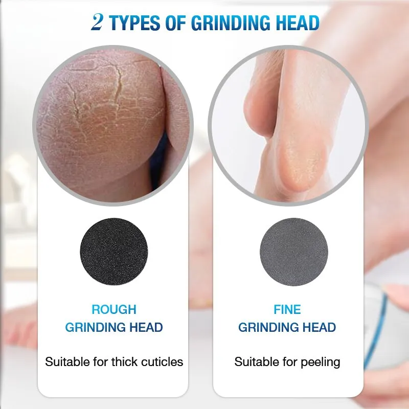 Electric Vacuum Foot Grinder File Machine Exfoliate Dead Skin Callus Remover Heel Removal Scraper Vacuums Grinding Head heel