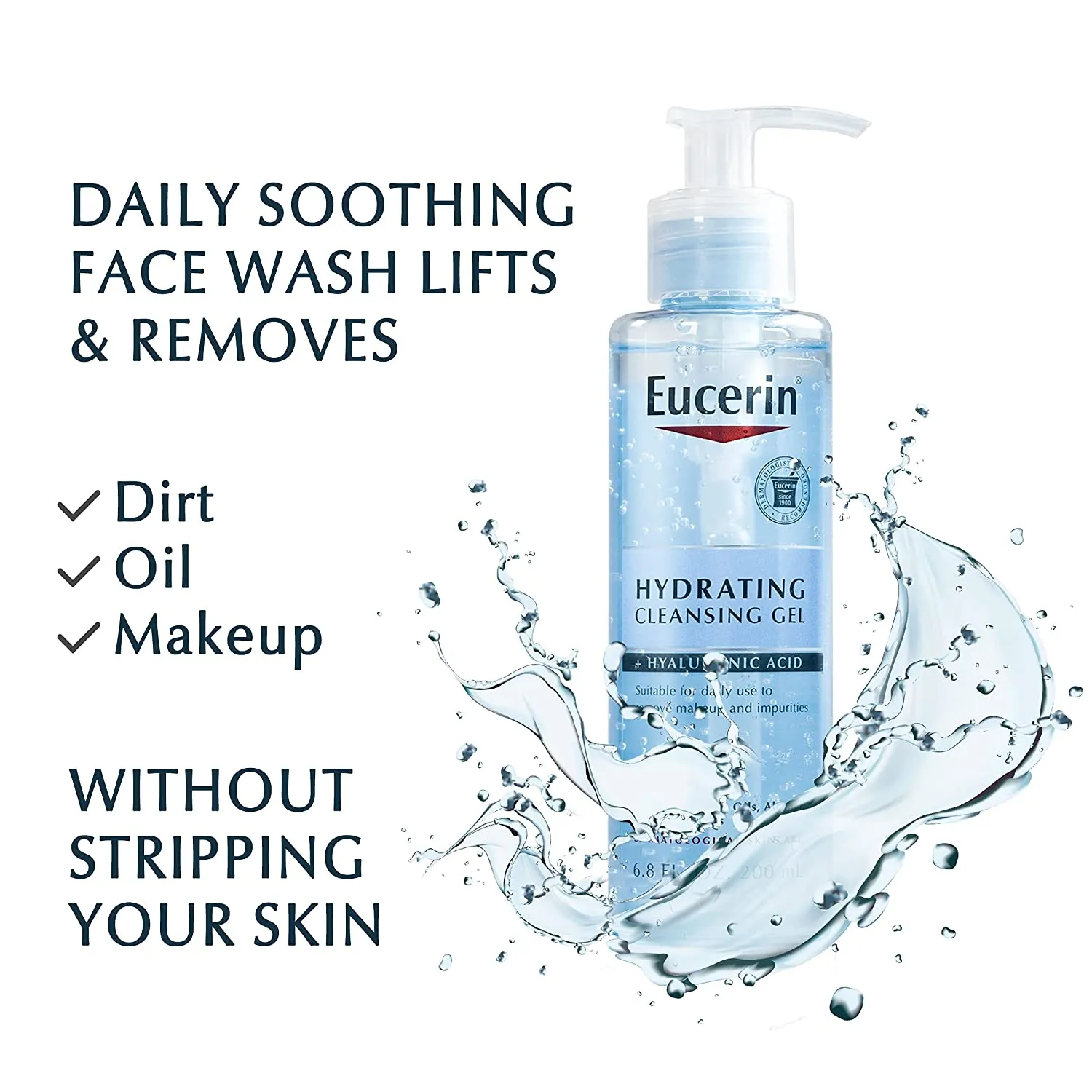 EUCERIN Hydrating Cleansing Gel   Hyaluronic acid غسول جل للبشرة