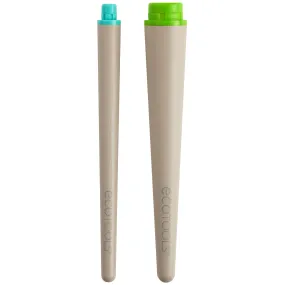 Interchangeables Green and Blue Makeup Brush Handles