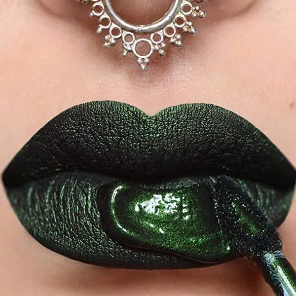 LA Splash Cosmetics Soft Long Lasting Waterproof Matte Dark Green Liquid Lipstick - Wickedly Divine Collection (Envy)