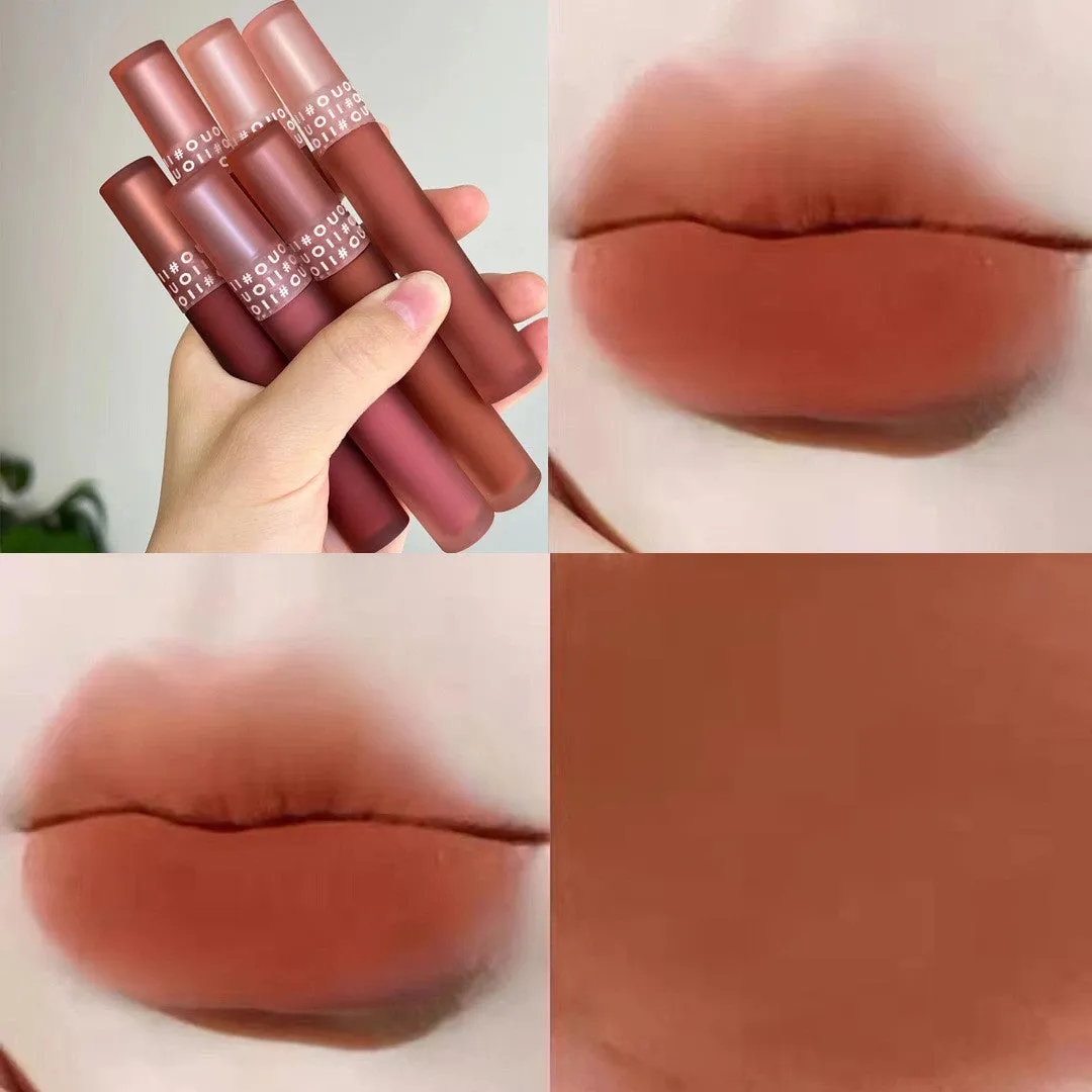 Matte Non-stick Cup Soft Mist Cinnamon Oolong Glaze Moisturizing Moisturizing Lip Glaze