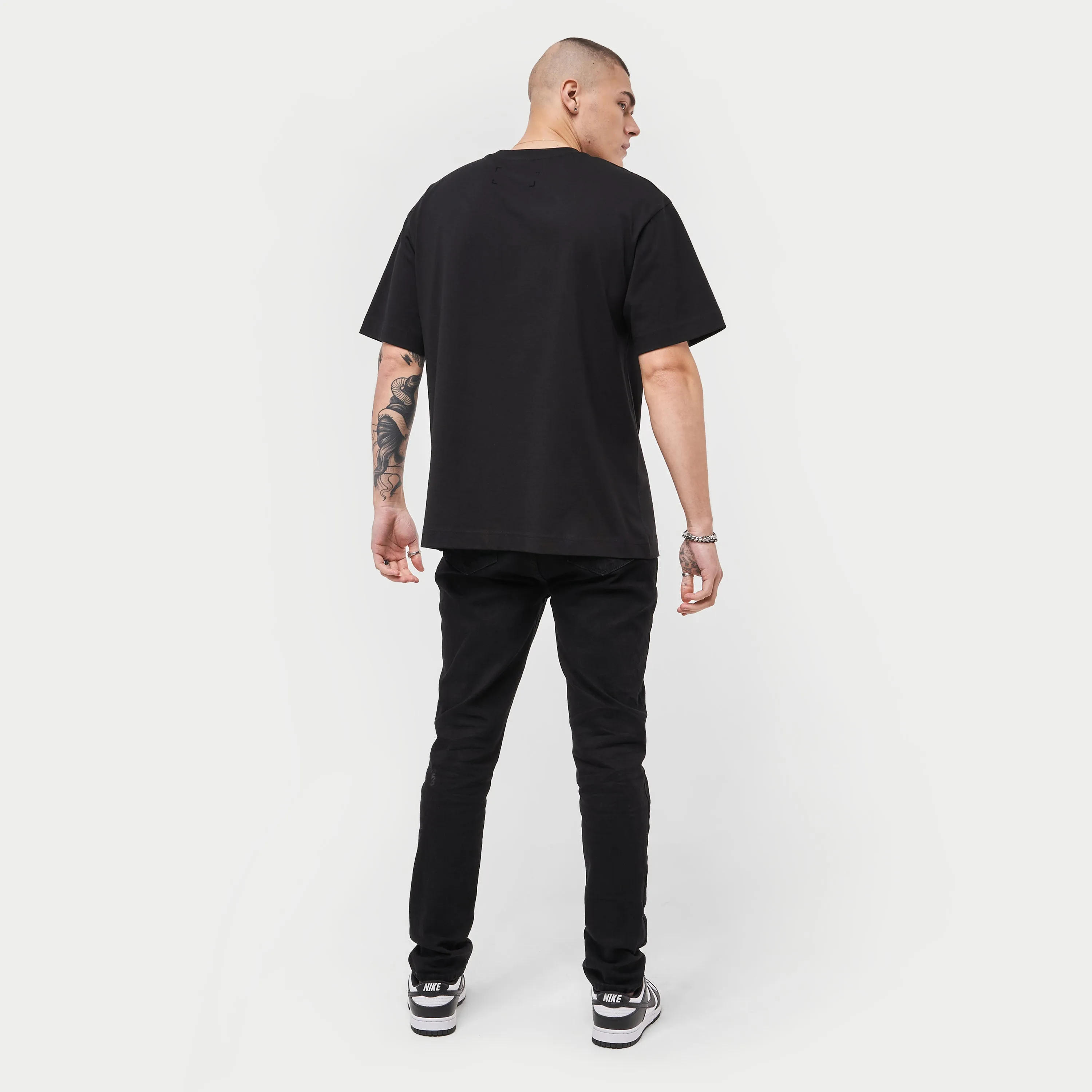 Mens Distressed Slim Fit Jean - Black