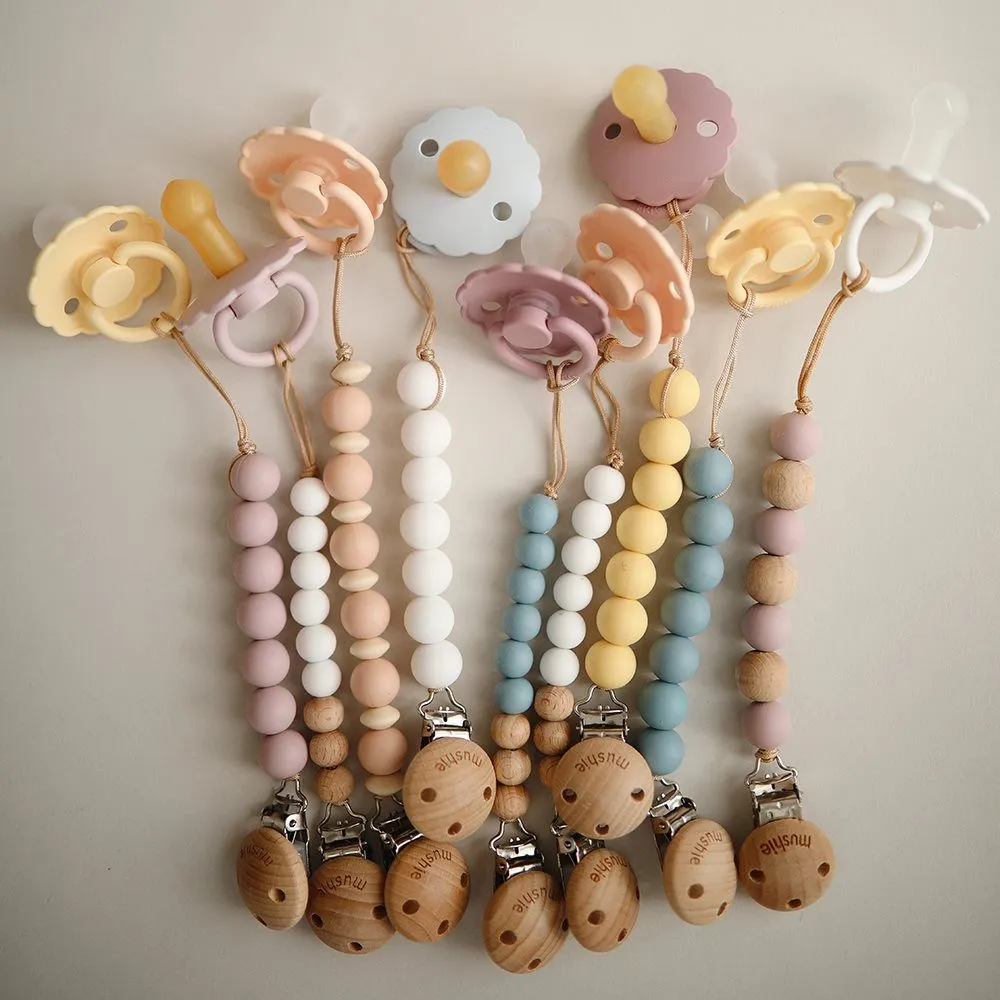 Mushie Halo Dummy Clip - Blush