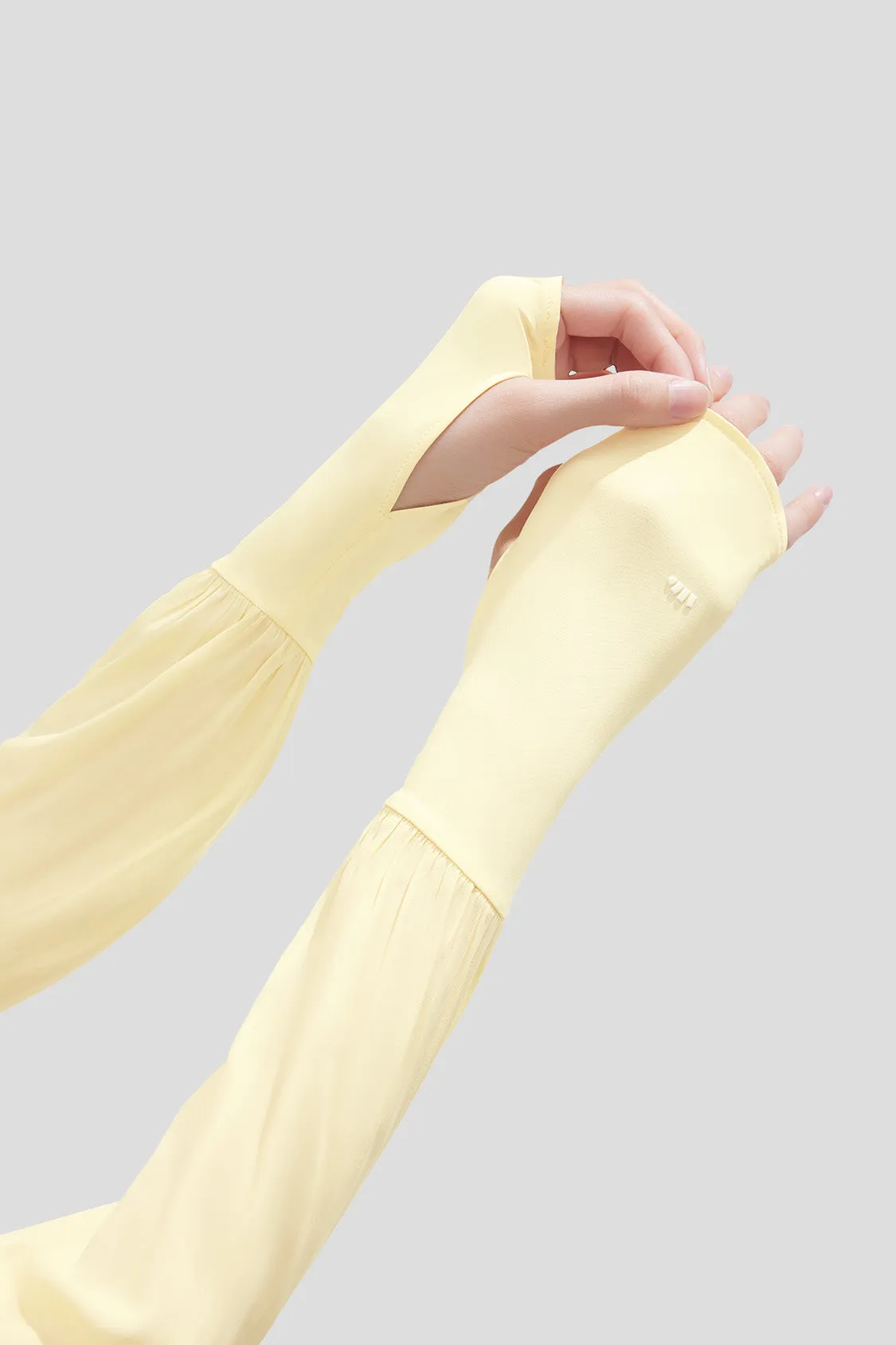 Pepla - Women's Sun Protection Arm Sleeves with Fingerless Gloves UPF50 