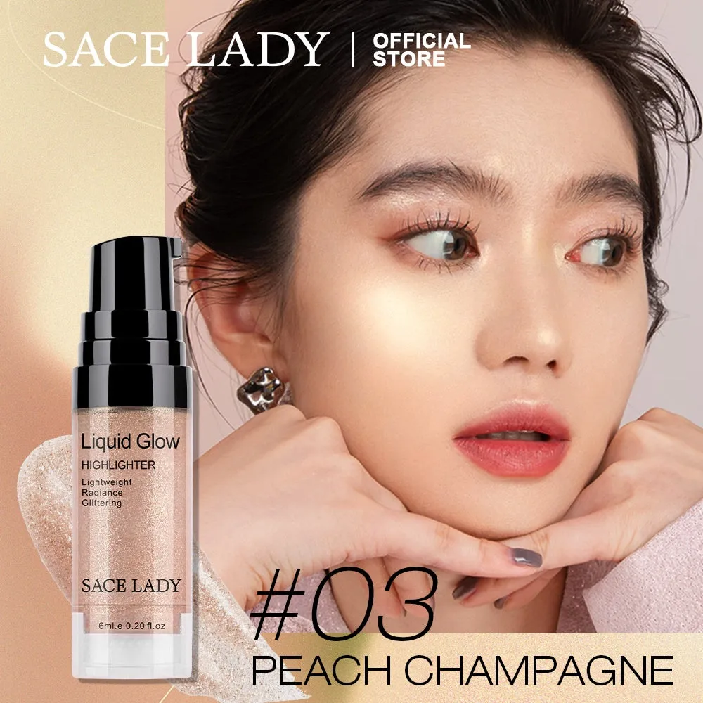 SACE LADY 3-In-1 Liquid Highlighter, Eyeshadow & Blush – Lightweight, Blendable & Long-Lasting Glow (6ml)